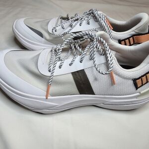 Sorel Explorer Blitz White and Orange Leisure Sneaker
